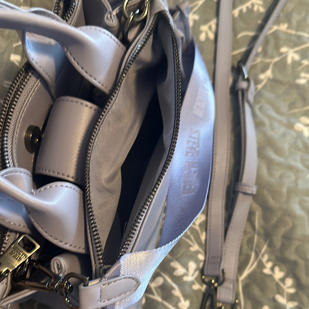 Steve Madden Blue Satchel with Embossed Design - Picture 7 of 8